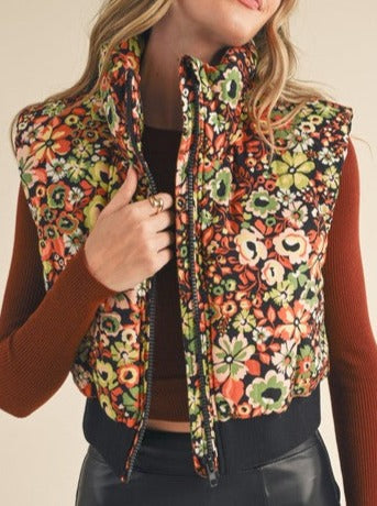 The Aspen Cropped Puffer Vest