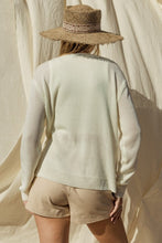 Load image into Gallery viewer, Online Exclusive Round Neck Long Sleeve Sea Salt Sun Sweater
