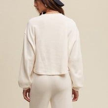 Load image into Gallery viewer, Cream Knit Sweat Top
