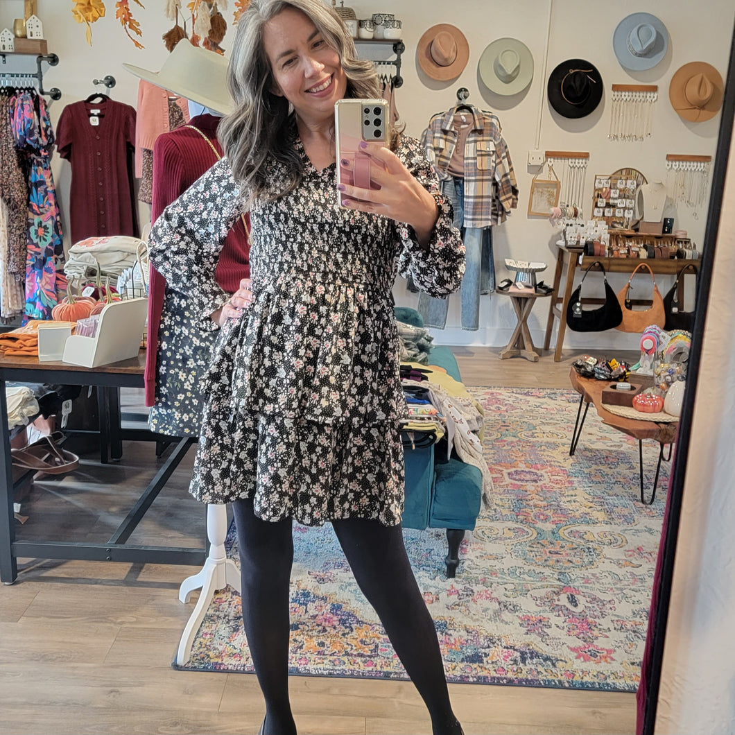 The Calypso Floral Peasant Dress