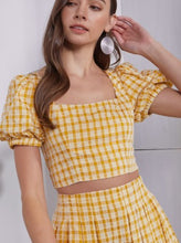 Load image into Gallery viewer, The Josey Plaid Tie Top
