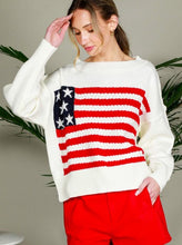 Load image into Gallery viewer, AMERICAN FLAG SWEATER TOP
