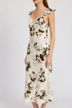Load image into Gallery viewer, Online Exclusive FLORAL MIDI DRESS WITH LACE DETAIL
