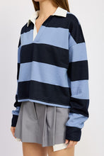 Load image into Gallery viewer, ONLINE EXCLUSIVE OVERSIZED RUGBY STRIPE POLO
