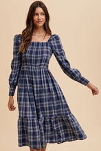 Load image into Gallery viewer, The Penny Plaid Midi Dress
