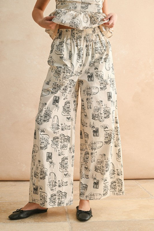 The Pepper Town Print Pant