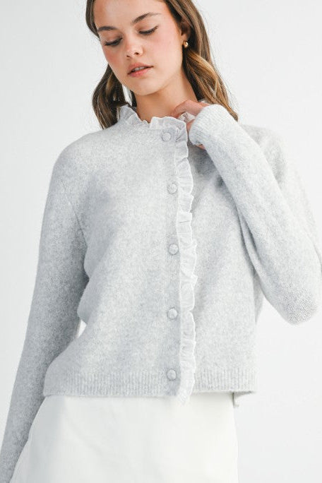 The Crystal Ruffle Cardigan