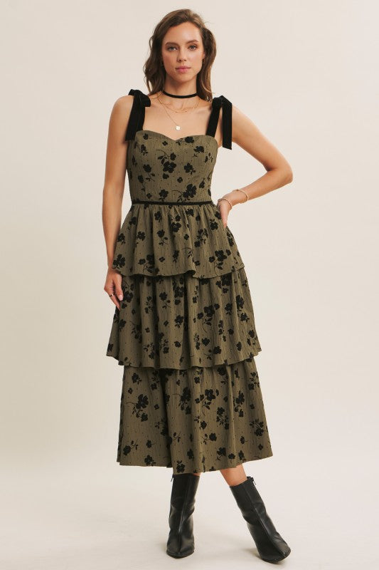 The Amelia-Joy Tiered Midi Dress