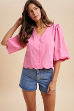Load image into Gallery viewer, The Daisy Scallop Blouse
