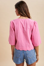 Load image into Gallery viewer, The Daisy Scallop Blouse
