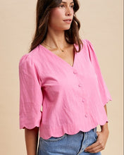 Load image into Gallery viewer, The Daisy Scallop Blouse
