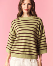 Load image into Gallery viewer, The Sherry Stripe Bubble Half Sleeve Sweater
