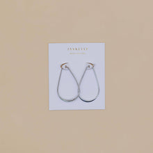 Load image into Gallery viewer, Silver Long Oval Hoop
