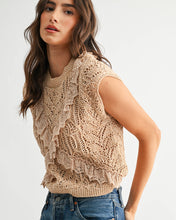 Load image into Gallery viewer, RUFFLED CROCHET KNIT TANK
