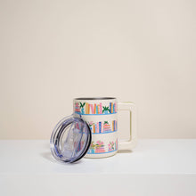 Load image into Gallery viewer, 14 oz Insulated Mug–Book Shelfie
