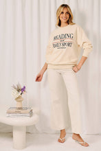 Load image into Gallery viewer, CREW NECK LONG SLEEVE "READING IS MY DAILY SPORT" SWEATSHIRT
