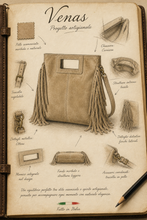 Load image into Gallery viewer, VENAS - Suede leather handbag

