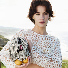 Load image into Gallery viewer, Shaggy Dog White Vegan Leather Crossbody Bag
