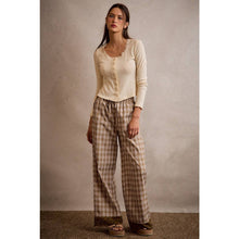 Load image into Gallery viewer, PLAID PANTS WITH LACE
