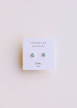 Load image into Gallery viewer, Simple Stud - Fire Opal- Gold Earrings
