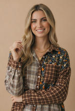 Load image into Gallery viewer, Button Down Color Block Oversized Top

