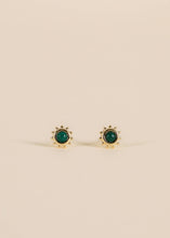 Load image into Gallery viewer, Sun Stud - Malachite - Earrings
