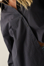 Load image into Gallery viewer, Plaid Button-Front Collared Long-Sleeve Oversize Shirt
