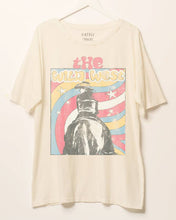 Load image into Gallery viewer, Wild West Distressed Oversized Western Graphic Tee
