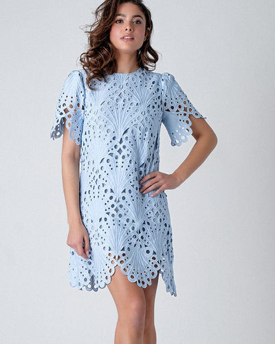 3 4 sleeve lace bridesmaid dress Bridal Shower A-Line Wedding Dress Tea Length 3/4 Sleeve Lace Bridal Gown main image 1