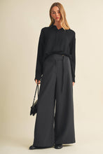 Load image into Gallery viewer, Asymmetric Tie-Waist Wide-Leg Trousers
