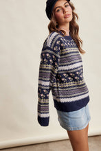 Load image into Gallery viewer, Fair Isle Floral Knit Sweater
