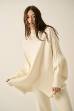 Load image into Gallery viewer, Knit Asymmetrical Dolman-Sleeve Sweater
