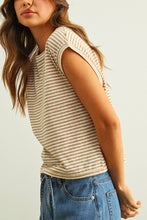 Load image into Gallery viewer, STRIPE PATTERN SLUB TOP
