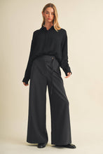 Load image into Gallery viewer, Asymmetric Tie-Waist Wide-Leg Trousers
