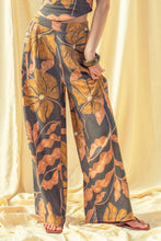 Load image into Gallery viewer, MULTI PRINT LINEN WIDE LEG PANTS
