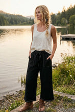 Load image into Gallery viewer, Relaxed Wide Leg Lightweight Drawstring Knit Pants
