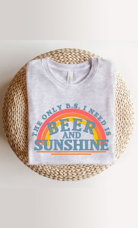 Beer and Sunshine Rainbow Graphic Tee PLUS