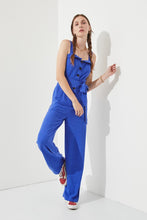 Load image into Gallery viewer, PLUS SLEEVELESS ADJUSTABLE STRAP BUTTON JUMPSUIT
