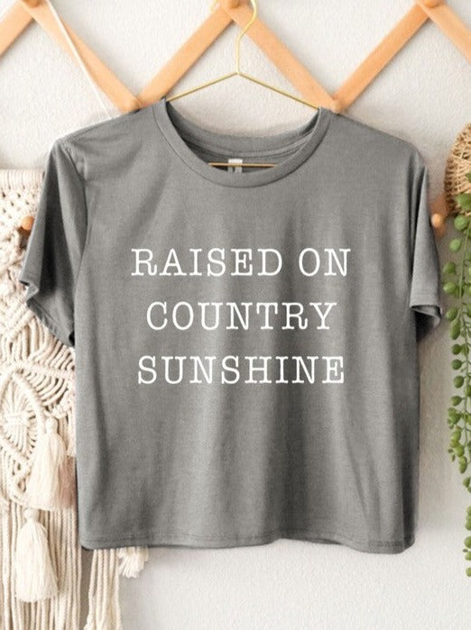 RAISED ON COUNTRY GRAPHIC CROP TOP