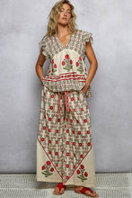 Load image into Gallery viewer, Floral Pattern Straight Fit Pants
