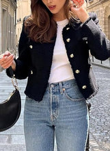 Load image into Gallery viewer, The Dorothea Tweed Navy Jacket
