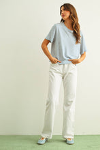 Load image into Gallery viewer, STRIPE SLUB SHORT SLEEVE TOP

