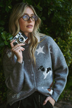 Load image into Gallery viewer, DOG KNIT SWEATER CARDIGAN
