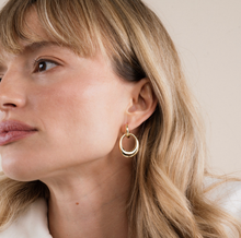 Load image into Gallery viewer, Gold Hoop - Coupled - Earrings

