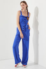 Load image into Gallery viewer, PLUS SLEEVELESS ADJUSTABLE STRAP BUTTON JUMPSUIT
