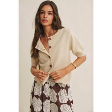 Load image into Gallery viewer, WEEKEND COFFEE COTTON KNIT CARDIGAN
