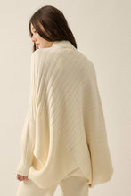 Load image into Gallery viewer, Knit Asymmetrical Dolman-Sleeve Sweater
