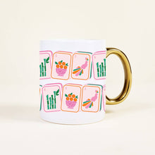 Load image into Gallery viewer, 11 oz Cozy Cute Ceramic Mug–Mahjong Tiles
