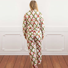 Load image into Gallery viewer, Deck the Halls Novelty Print Flannel Pajama Set
