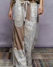 Load image into Gallery viewer, Solid Lace Patch Detail Woven Pants
